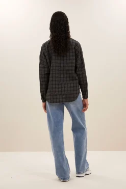 By bar Chemisiers<small check blouse | caramel