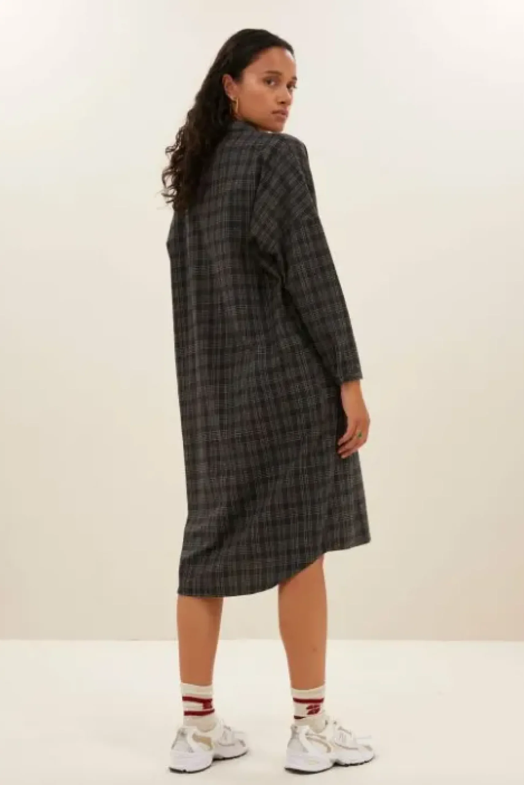 By bar Robes<small check dress | caramel