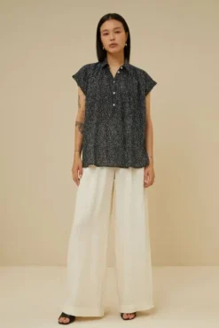 By bar Chemisiers<stevie paper blouse | paper print