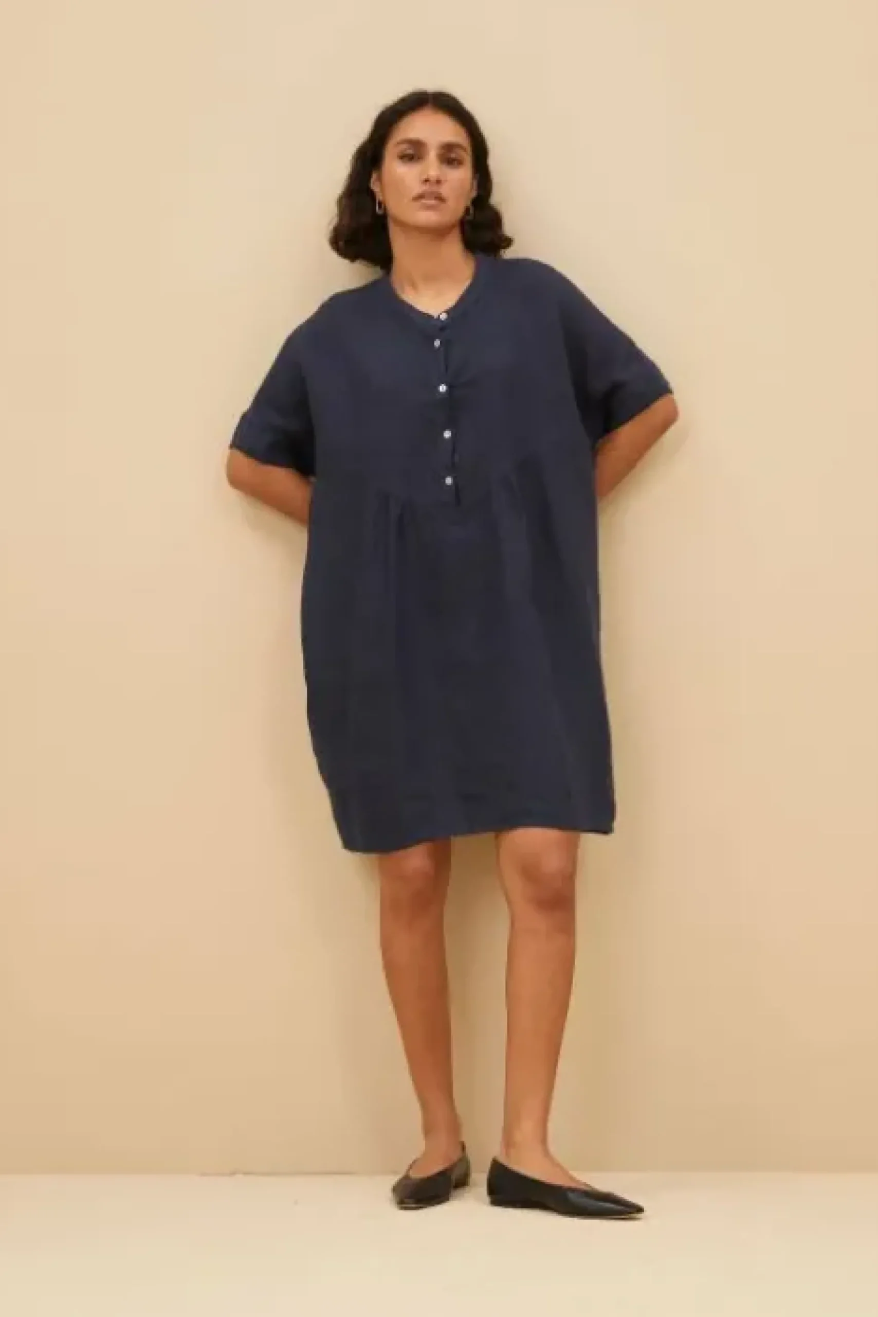 By bar Robes<tais linen dress | midnight
