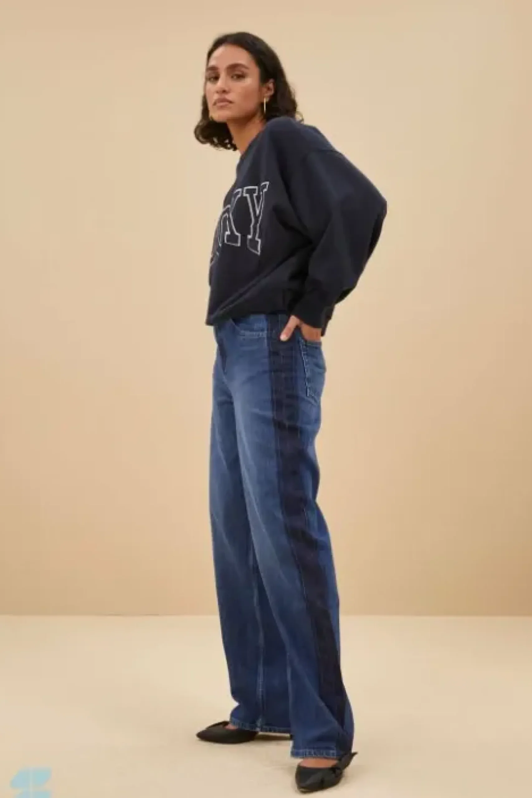 By bar Jeans|Pantalon<two tone pants | denim