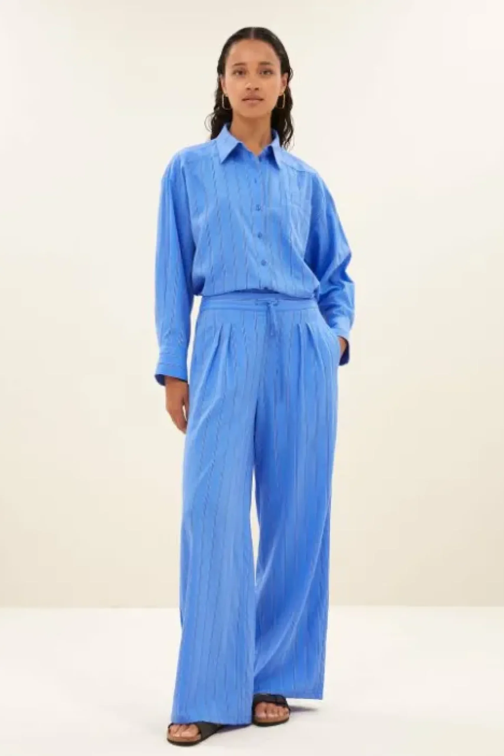 By bar Pantalon<uma stripe pants | vivid blue stripe