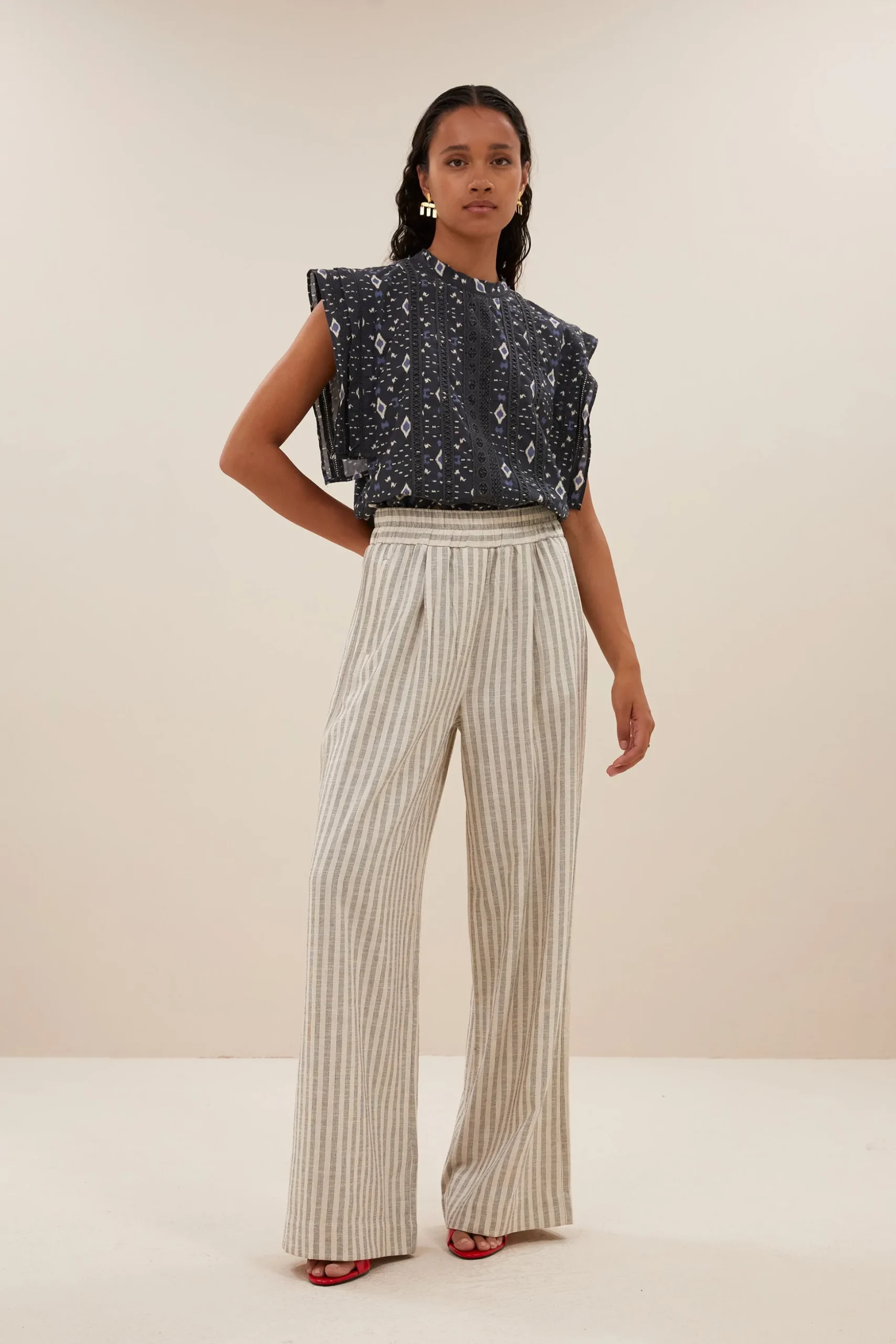 By bar Chemisiers<xena midnight ikat blouse | midnight ikat