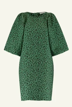 By bar Robes<zasu leo dress | green panter print